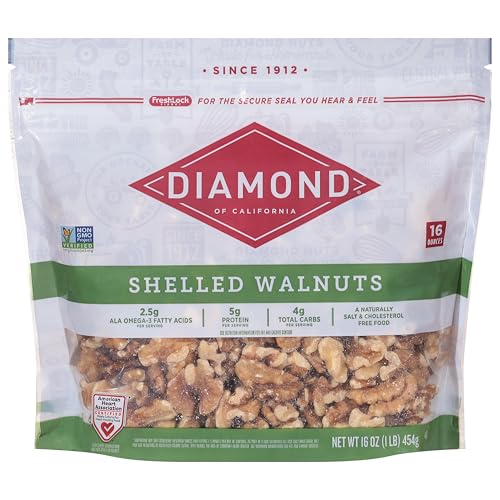 diamonds nuts Diamond of California Shelled Walnuts 16 oz - Image 1