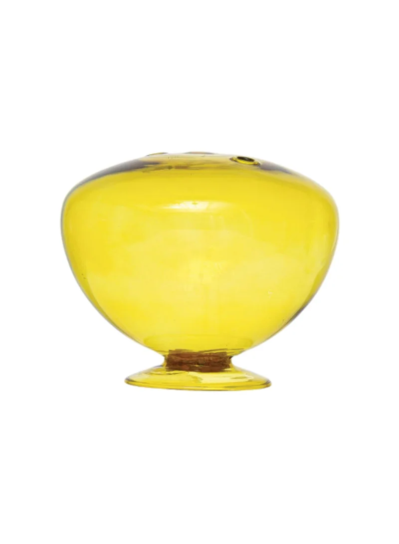 The Saffron Souk Yellow Glass Match Holder