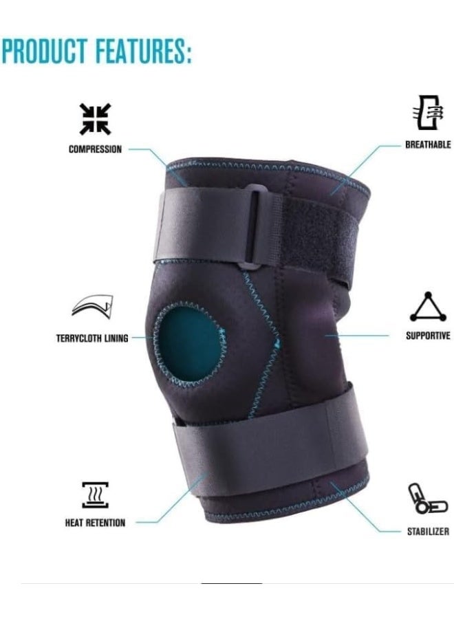 Knee Support Brace - Stabilizing Double Hinged Design - Durable & Easy-to-Use for Sprains, Strains & Daily Support - Image 5