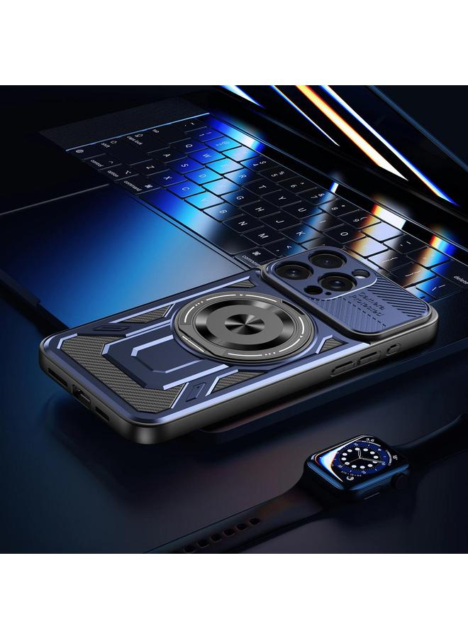 S-TOP Case For iPhone 13 Armor Rotating Holder MagSafe Phone Case - Image 3