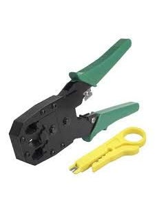 Generic Metal Networking Working Tools Rj45 Rj11 Crimping Multitec Cutter Kd1 Professional Punch Down Tool Network Lan Cable Tester 9v Battery and Rj45 Plug 25 Pc Connectors Network Ethernet Tools  - Image 2