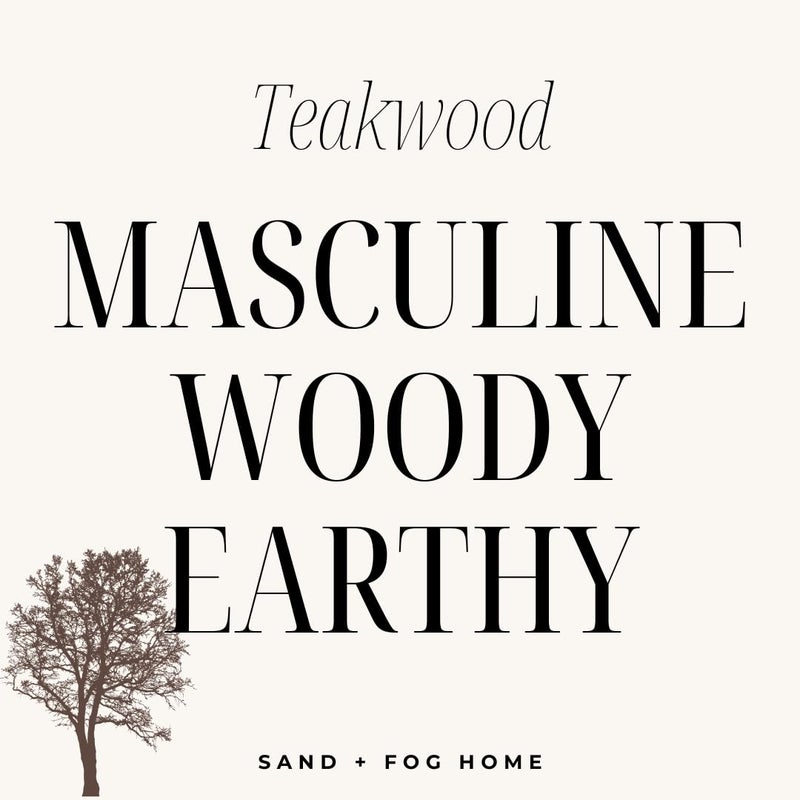 Sand + Fog Scented Candle - Teakwood â€“ Additional Scents and Sizes â€“ 100% Cotton Lead-Free Wick - Luxury Air Freshening Jar Candles - Perfect Home Decor â€“ 12oz - Image 4