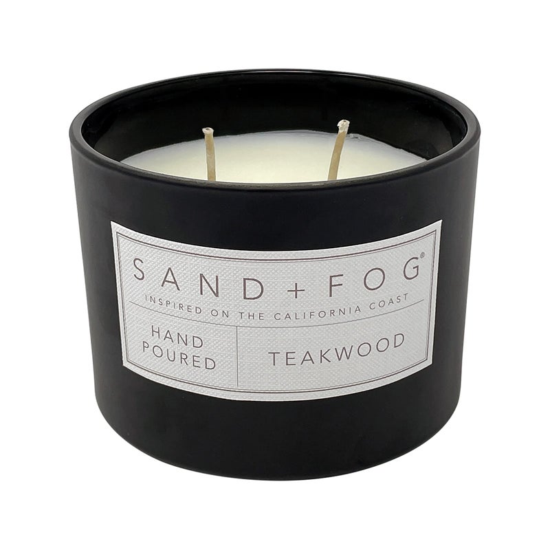 Sand + Fog Scented Candle - Teakwood â€“ Additional Scents and Sizes â€“ 100% Cotton Lead-Free Wick - Luxury Air Freshening Jar Candles - Perfect Home Decor â€“ 12oz - Image 2