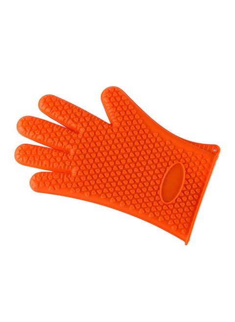 Non-Slip Insulated Silicone BBQ Grill Glove Orange