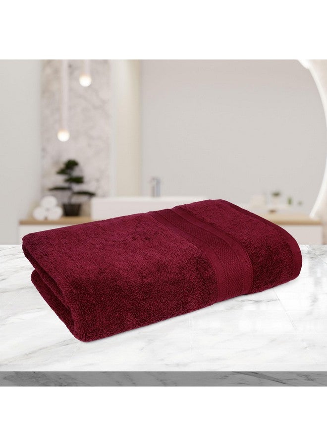 Trident Soft Comfort Air Rich 100% Cotton Towels for Bath, 500 GSM Large Size Bathroom Towels for Men/Women, 1 Piece Bath Towel (69cm x 137cm), Red Wine - Image 5