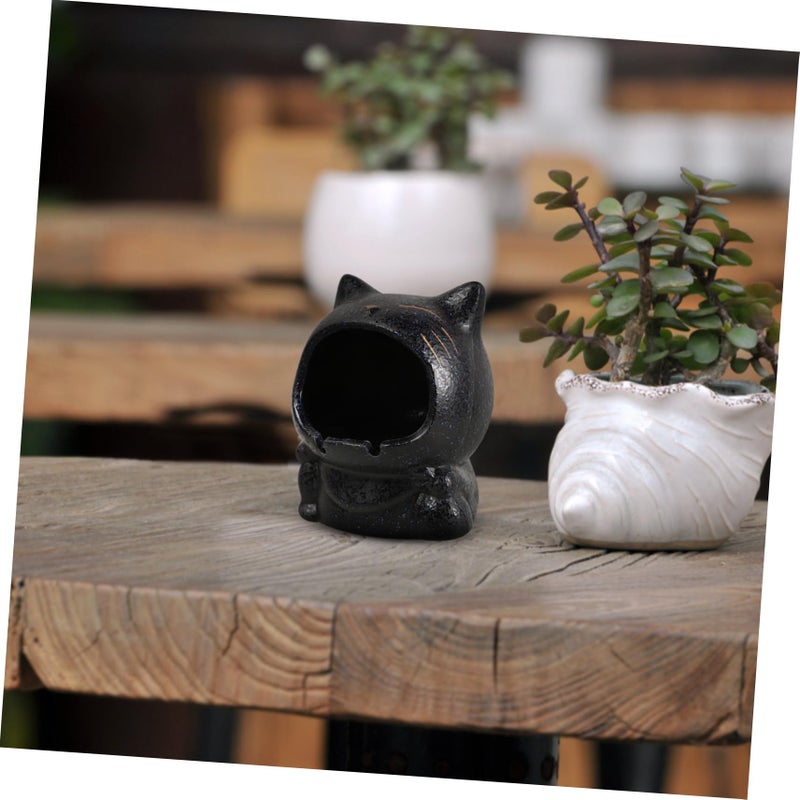 Ceramic Cat Ashtray For Indoor Outdoor Use With Spacious Capacity - Image 5