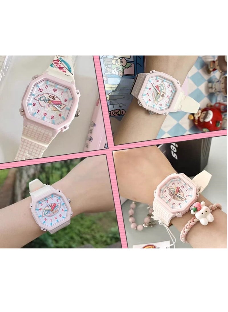Dickies - Women's Sweet Small Square Beautiful Student Fashion Watch - Image 1