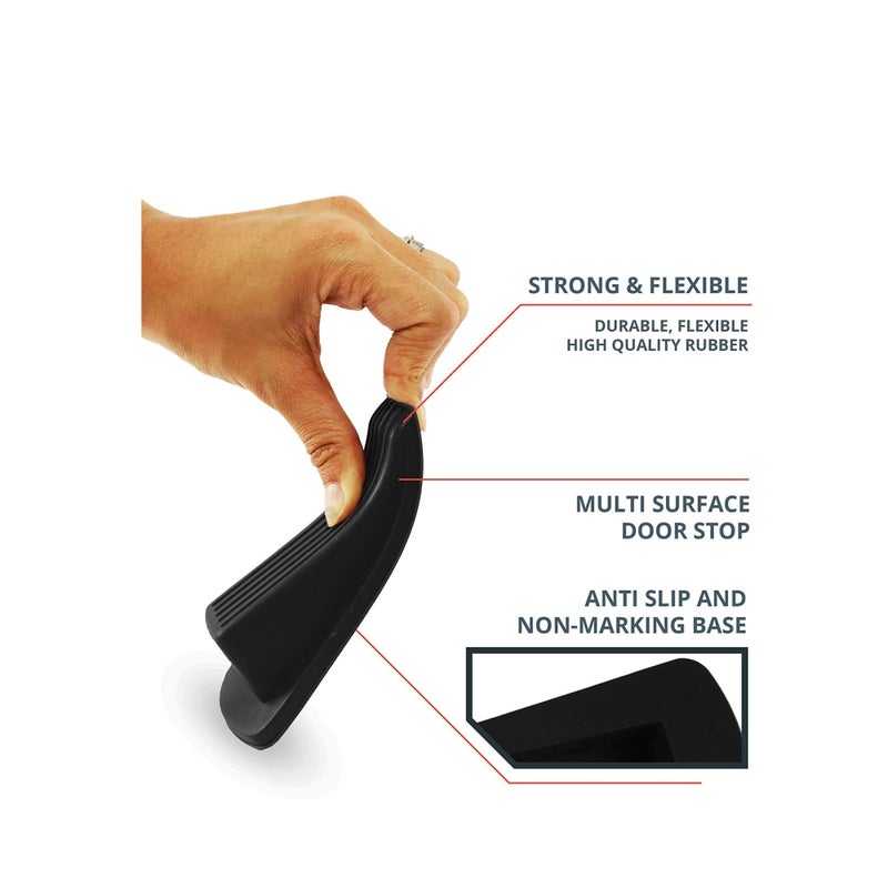 Zikra Door Stopper Set Pack of 4 Large Door Stopper Wedge, Multi Surface Design, to Sliding or Marking Floors Blocker for Hotel, Home, or Office - Image 5