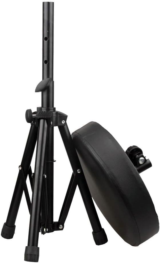 Softline Pro SP36 Drum Throne, 3 Steps Height Universal Drum Stool, Round Padded Drum Seat Stool, Adjustable Knob, Durable Double Stents Tripod - Image 2