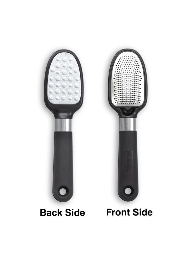 Rikans Foot File Foot Rasp Callus Remover Dead Skin Remover Double Sided Foot Scrubber Foot Care Pedicure Tool to Remove Hard Skin Can Be Used Wet or Dry Skin High Grade Stainless Steel File - Image 2