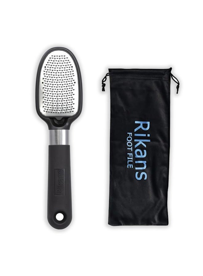 Rikans Foot File Foot Rasp Callus Remover Dead Skin Remover Double Sided Foot Scrubber Foot Care Pedicure Tool to Remove Hard Skin Can Be Used Wet or Dry Skin High Grade Stainless Steel File - Image 5