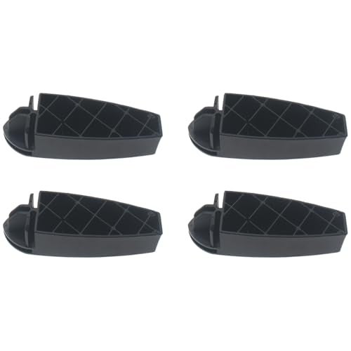 LBTODH 4 PCS Wire Cube Connectors Plastic High Foot Wardrobe Fastener Black Cabinet Cross Fixing Clip for Assembled Shoe Cabinets and Storage Cabinets - Image 1