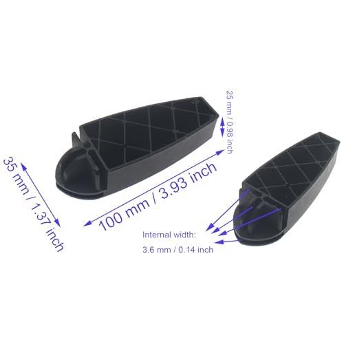 LBTODH 4 PCS Wire Cube Connectors Plastic High Foot Wardrobe Fastener Black Cabinet Cross Fixing Clip for Assembled Shoe Cabinets and Storage Cabinets - Image 2