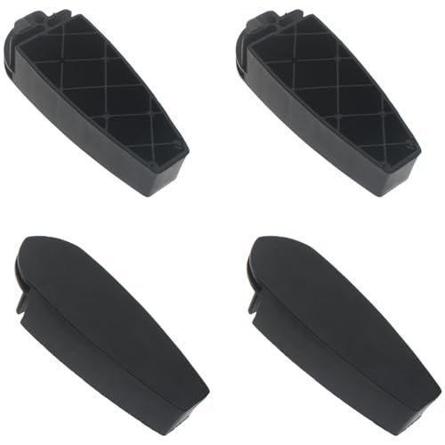 LBTODH 4 PCS Wire Cube Connectors Plastic High Foot Wardrobe Fastener Black Cabinet Cross Fixing Clip for Assembled Shoe Cabinets and Storage Cabinets - Image 3