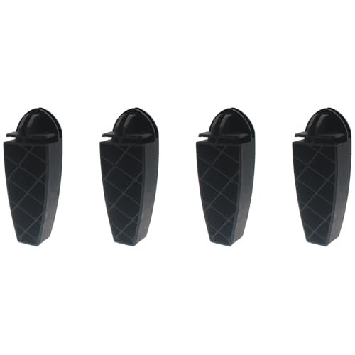 LBTODH 4 PCS Wire Cube Connectors Plastic High Foot Wardrobe Fastener Black Cabinet Cross Fixing Clip for Assembled Shoe Cabinets and Storage Cabinets - Image 4