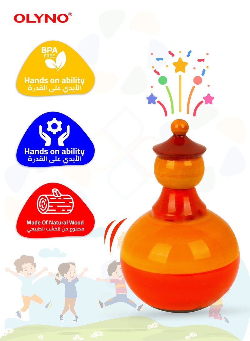 أولينو دمية بولي خشبية عاجية مصنوعة يدويًا من الخشب العاجي لتطوير الفضول والمهارات الحركية الدقيقة - Image 4