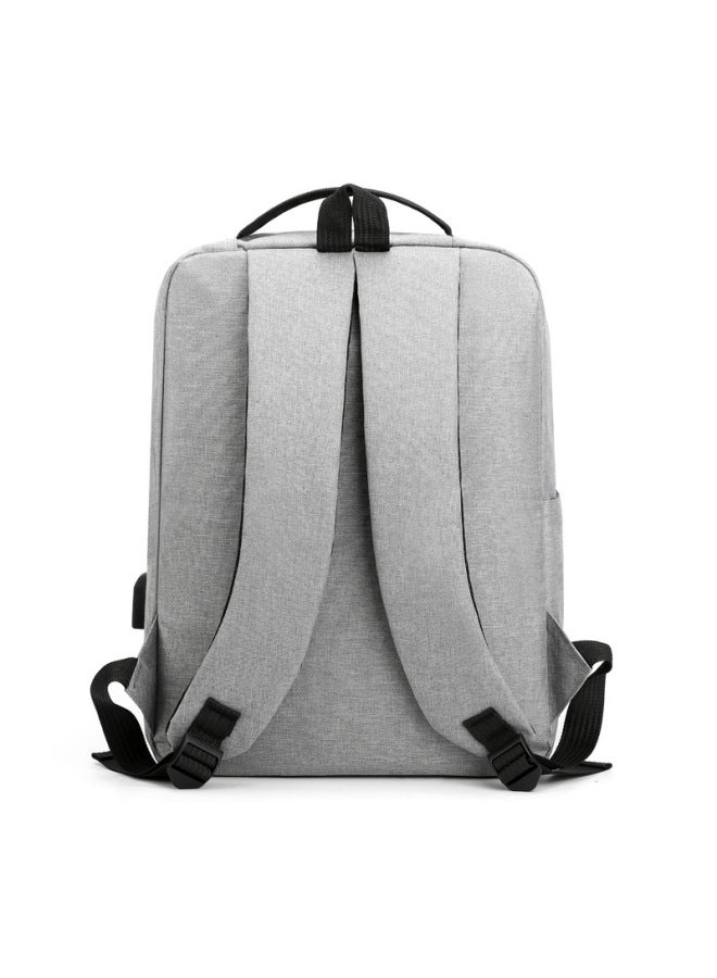 Direct Computer Bag Laptop Backpack Large Capacity Travel Backpack Multifunctional Computer USB Charging-Color:Gray - Image 4