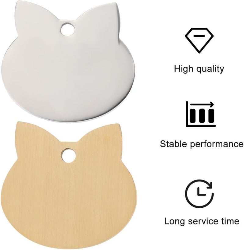 BESTonZON Stainless Steel Cat Tag Dog Id Tag Set Anti-Lost Information Charm Dogs and Cats Sturdy Metal Collar Pendant - Image 5