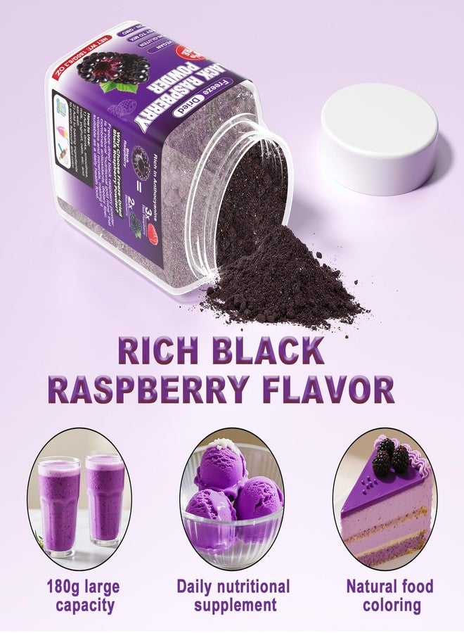 ERCorArt Freeze Dried Black Raspberry Powder - 6.5 OZ Super Fruit Powder, 100% Black Raspberry Extract, No Additive, No Artifical Sugar Non-GMO Natural Food Coloring for Baking, Smoothies, Yogurt - Image 5