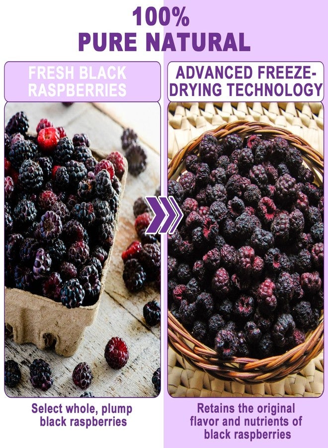 ERCorArt Freeze Dried Black Raspberry Powder - 6.5 OZ Super Fruit Powder, 100% Black Raspberry Extract, No Additive, No Artifical Sugar Non-GMO Natural Food Coloring for Baking, Smoothies, Yogurt - Image 3