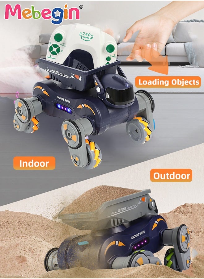 Stunt Robot Dog Toys for Kids, Cool Mechanical Dog with Spray Function and 360° Rotation Feature, Remote Control Car with Various Postures, Rechargeable RC Car, Stunt Car Toy with Light and Music, Gesture Sensing Robot Toys, Ideal Gift for Kids