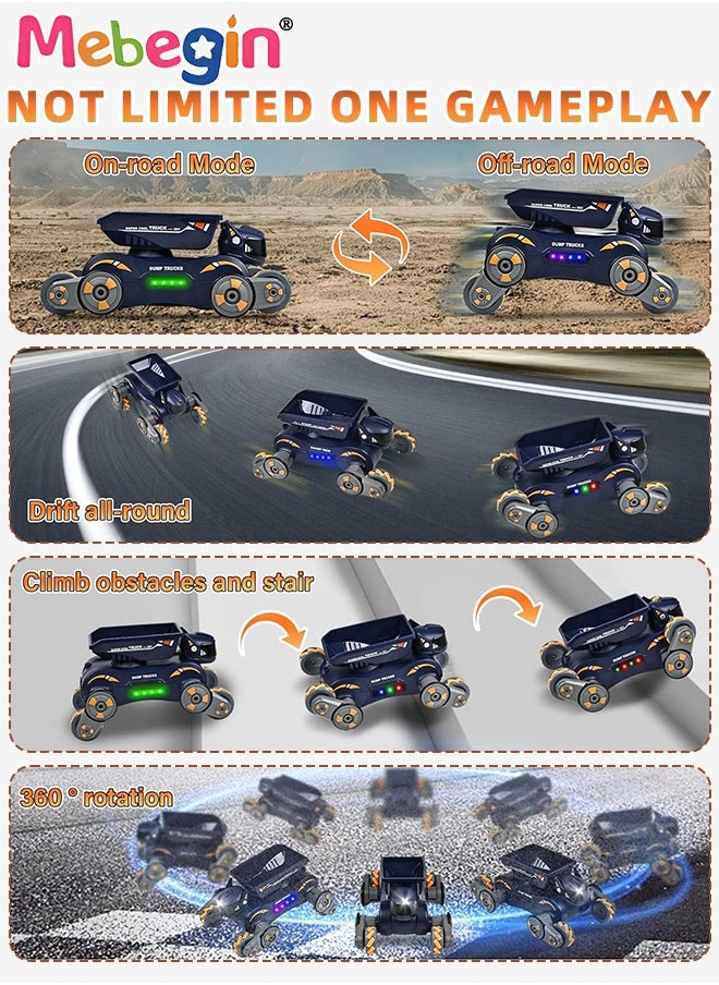MEBEGIN Stunt Robot Dog Toys for Kids, Cool Mechanical Dog with Spray Function and 360° Rotation Feature, Remote Control Car with Various Postures, Rechargeable RC Car, Stunt Car Toy with Light and Music, Gesture Sensing Robot Toys, Ideal Gift for Kids  - Image 3