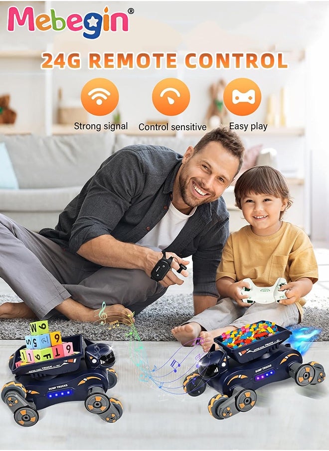 MEBEGIN Stunt Robot Dog Toys for Kids, Cool Mechanical Dog with Spray Function and 360° Rotation Feature, Remote Control Car with Various Postures, Rechargeable RC Car, Stunt Car Toy with Light and Music, Gesture Sensing Robot Toys, Ideal Gift for Kids  - Image 5