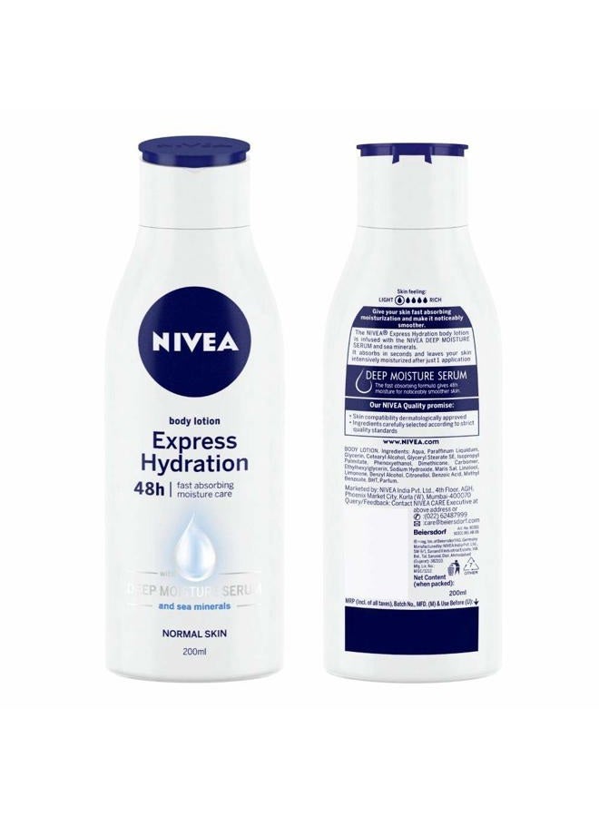 Nivea Express Hydration Body Lotion, 200ml - Image 4