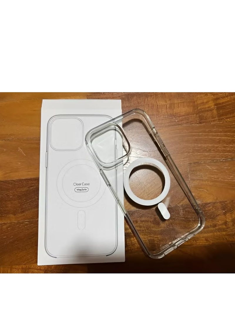 ماجنيتك جراب مغناطيسي لموبايل (آيفون 12 برو ماكس) متوافق مع ماج سيف MagSafe، غطاء جوال شفاف رفيع ومضاد للصدمات, مصنوع من مادة البولي يوريثين حراري - Image 2