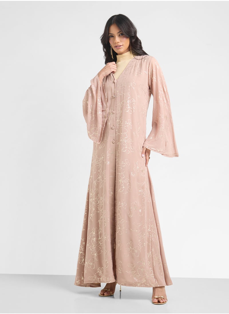 Khizana Printed Abaya  - Image 1
