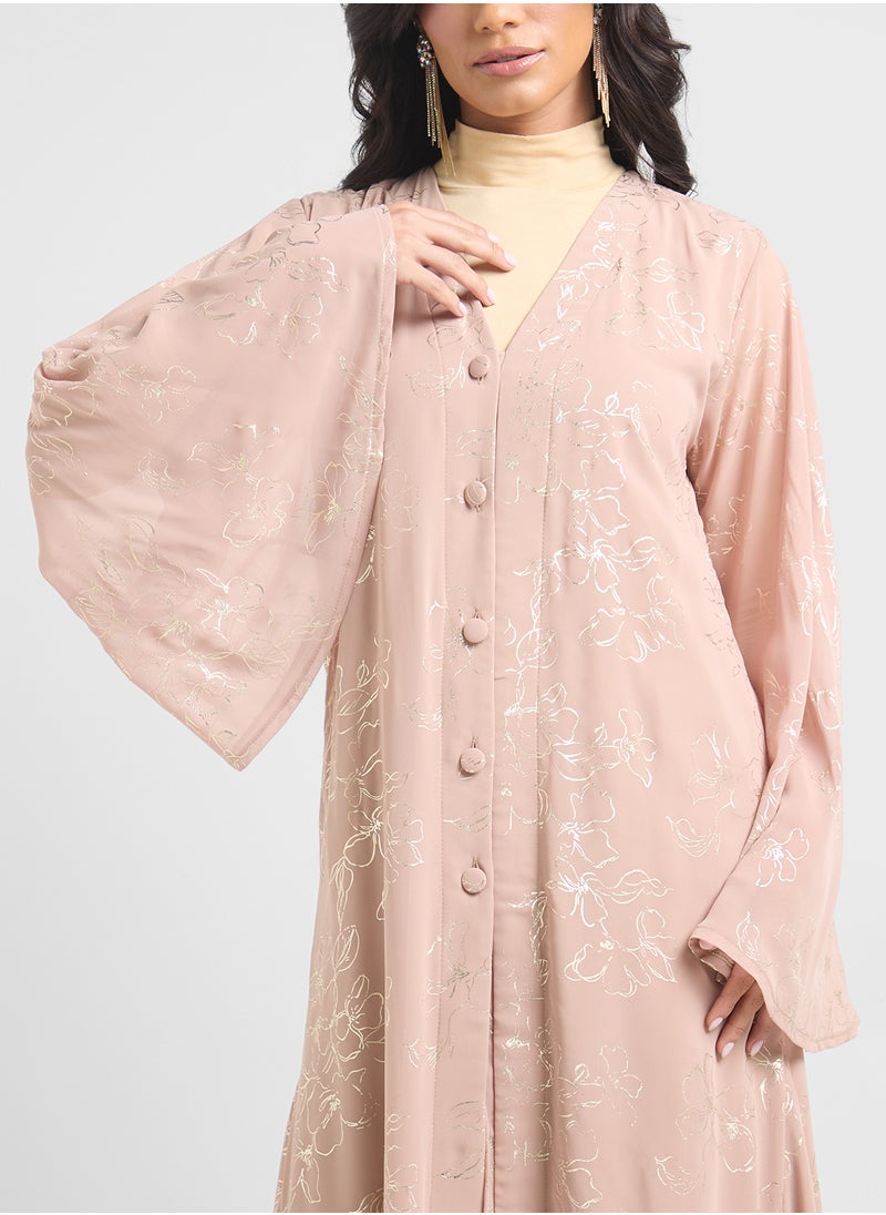 Khizana Printed Abaya  - Image 3