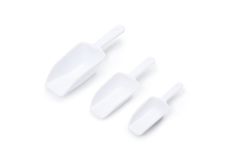 Fox Run Scoop Set, 9.25 x 3.75 x 1.75 inches, White - Image 2