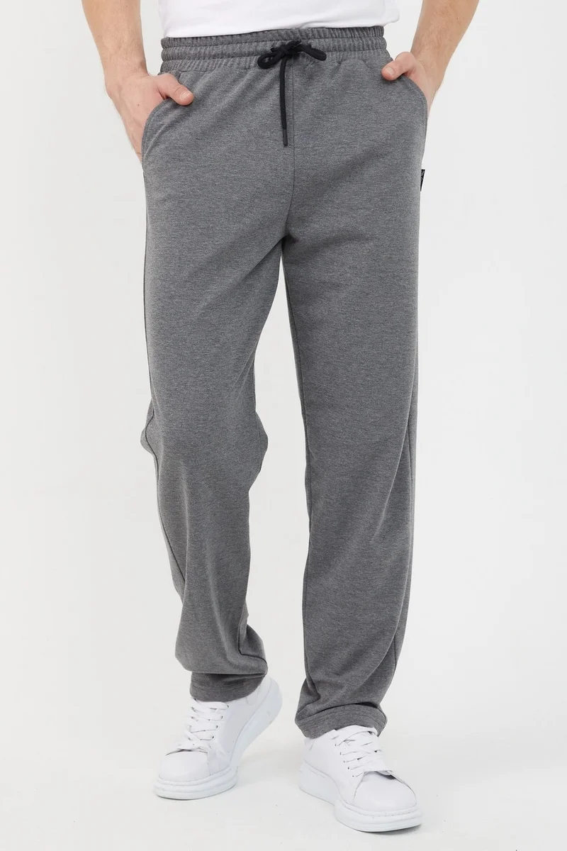 ميتاليك Anthracite Men's Straight Leg Relaxed Cut Sweatpants