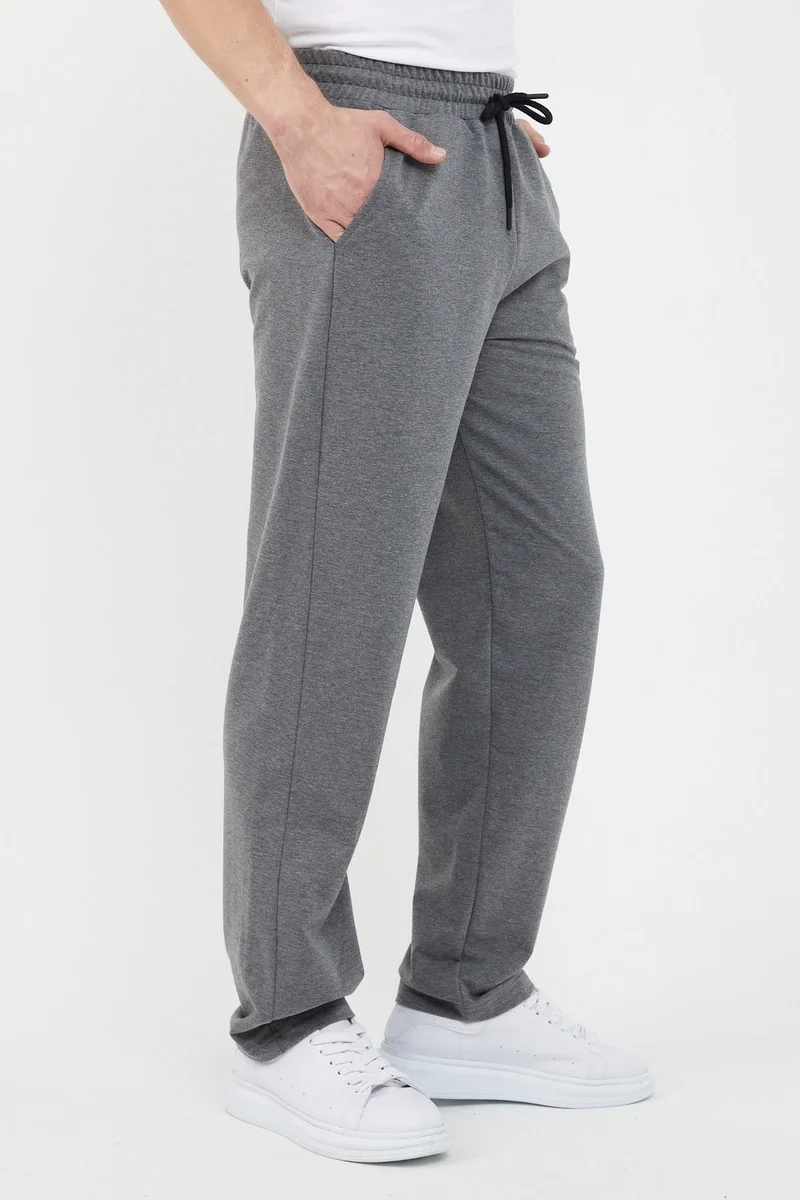 ميتاليك Anthracite Men's Straight Leg Relaxed Cut Sweatpants