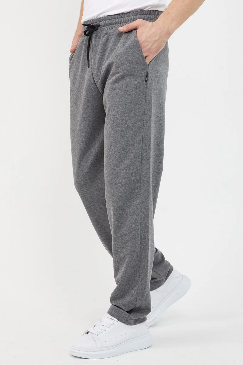 ميتاليك Anthracite Men's Straight Leg Relaxed Cut Sweatpants