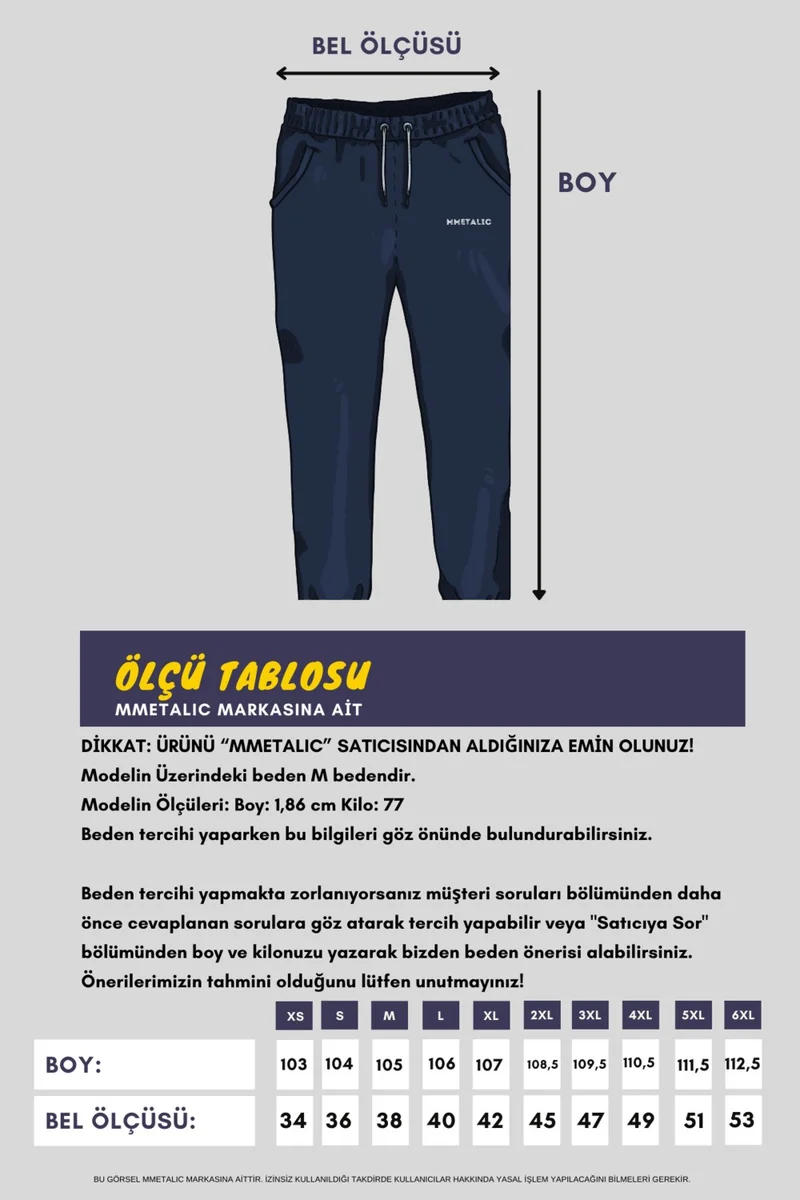 ميتاليك Anthracite Men's Straight Leg Relaxed Cut Sweatpants