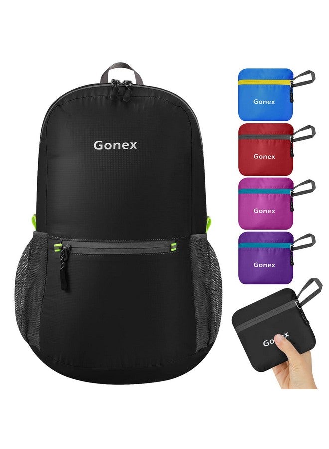 Gonex Ultra Lightweight Packable Backpack Daypack Handy Foldable Camping Outdoor Travel Cycling School Backpacking(Black) - Image 1