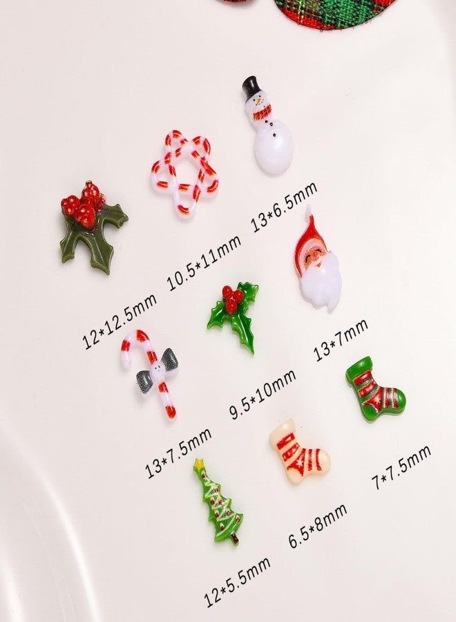 UCCASA 50Pcs Christmas Nails Charms- 3D Winter Cute Mixed Nail Art Supplies for Acrylic Nails Cartoon Santa Claus Snowman Nail Gems and Charms Kawaii Nail Charms for Women Xmas DIY Nail Art Decoration - Image 4
