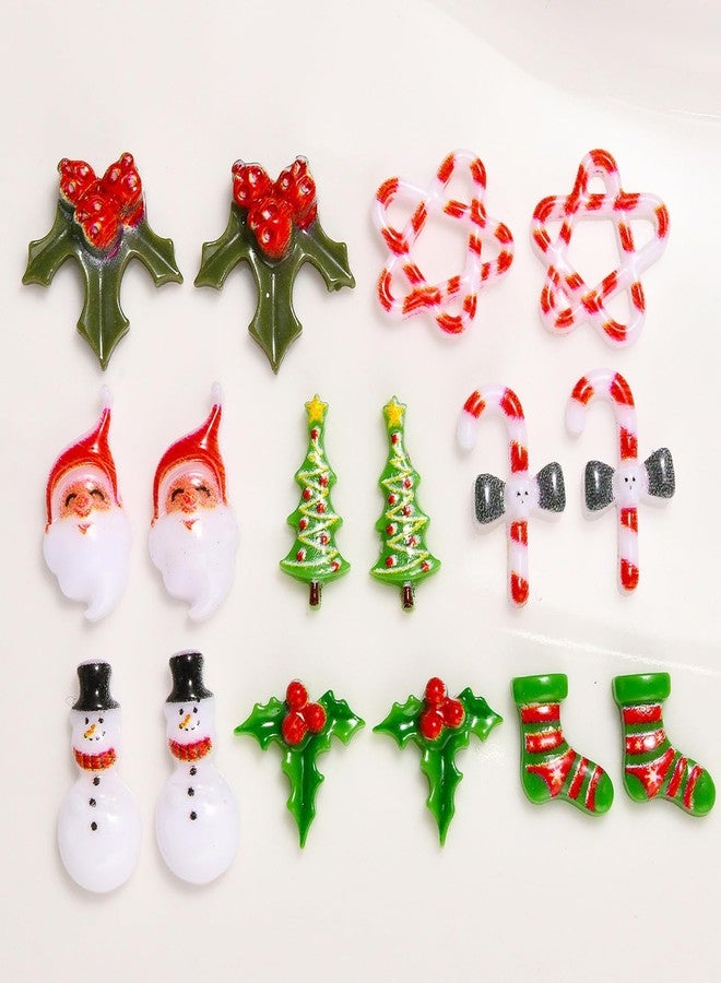 UCCASA 50Pcs Christmas Nails Charms- 3D Winter Cute Mixed Nail Art Supplies for Acrylic Nails Cartoon Santa Claus Snowman Nail Gems and Charms Kawaii Nail Charms for Women Xmas DIY Nail Art Decoration - Image 5