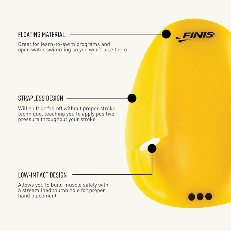 FINIS Agility Floating Swim Paddles - Strapless Design for Stroke Technique - Instant Feedback - Image 4