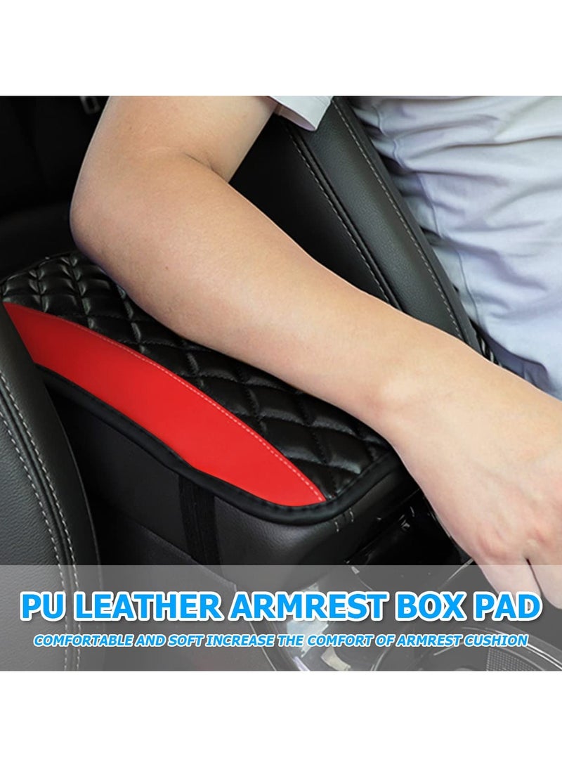 SYOSI Car Center Console Cushion Pad Universal Leather Waterproof Auto Armrest Seat Box Cover Protector Pads Interior Car Decor Accessories Fit for Most Cars Vehicles SUVs - Image 3