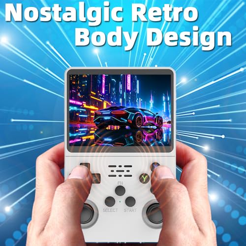EWDGOES R36S Handheld Game Console 3.5 inch Preinstalled Emulator System White 32GB+64GB - Image 4