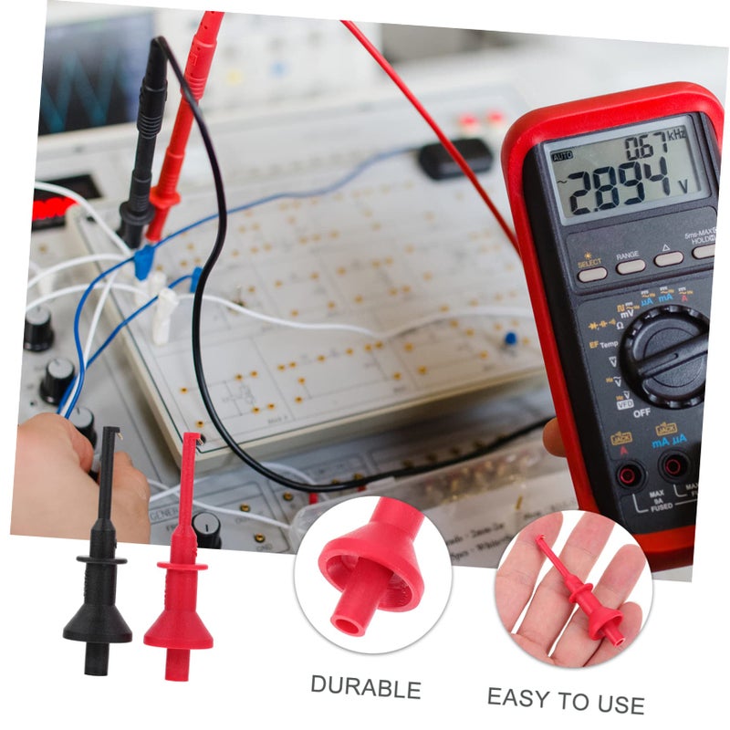 4mm Threaded Hook Test Lead Kit with Extension Probe for Multimeter Electrical Testing - Image 5