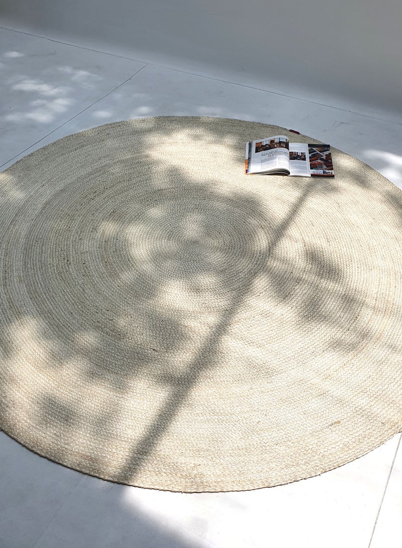 Ramsha Jute rug BR-017 Ramsha rug bleach color rug for living room, 200 cm area rug. - Image 3