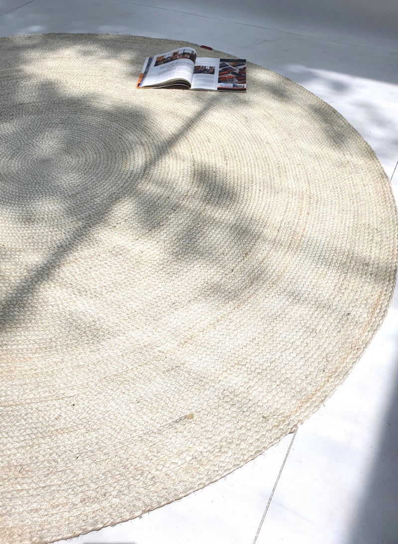 Ramsha Jute rug BR-017 Ramsha rug bleach color rug for living room, 200 cm area rug. - Image 1
