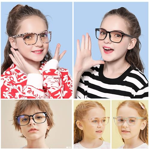 KUGUAOK 3 Pack Kids Blue Light Blocking Glasses, Boys Girls Computer Gaming TV Glasses, Lightweight Eyeglasses Frame (Age 4 to 12) - Image 2