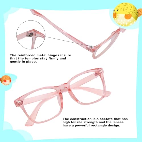 KUGUAOK 3 Pack Kids Blue Light Blocking Glasses, Boys Girls Computer Gaming TV Glasses, Lightweight Eyeglasses Frame (Age 4 to 12) - Image 4