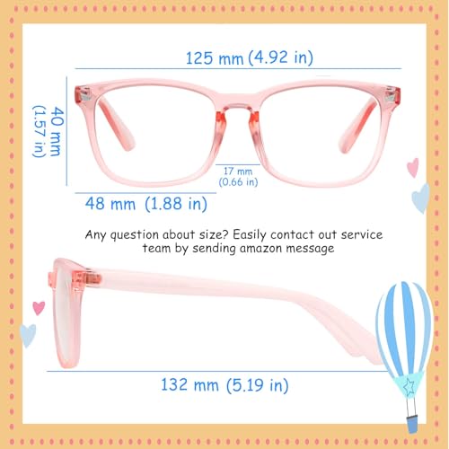 KUGUAOK 3 Pack Kids Blue Light Blocking Glasses, Boys Girls Computer Gaming TV Glasses, Lightweight Eyeglasses Frame (Age 4 to 12) - Image 5