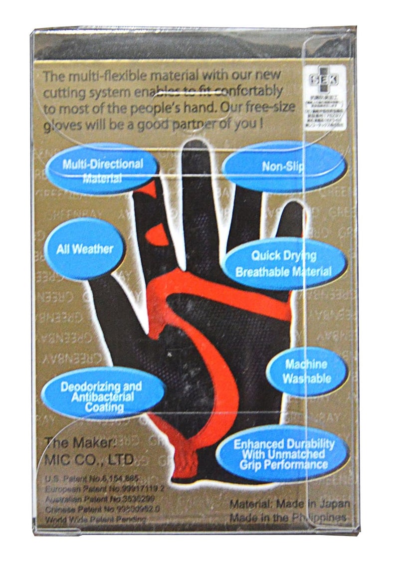 Fit39 Ex Right Hand Golf Glove (for Left Hand Player) (White/Red, Large) - Image 3