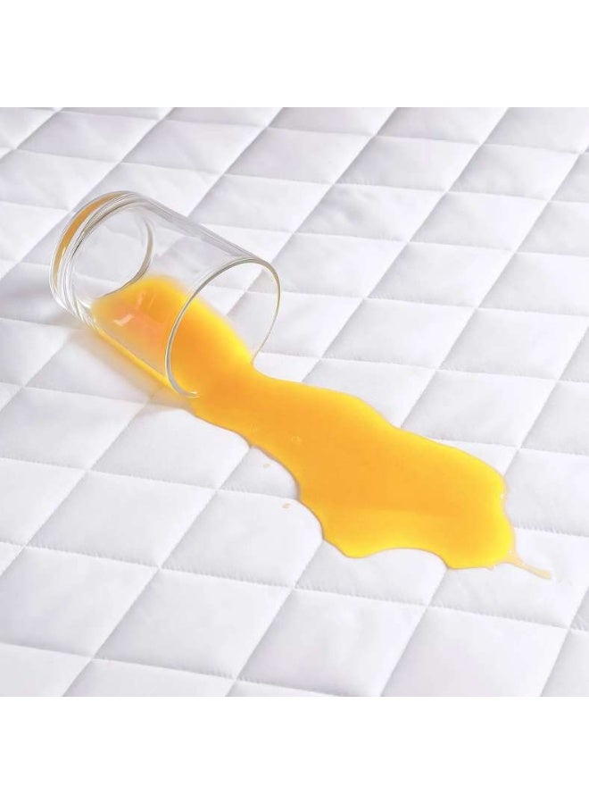 Pan Home Microfibre Waterproof Mattress Protector 200x200+33cm-White - Image 4
